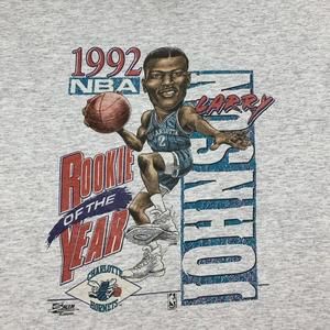 90S Charlotte Hornets Larry Johnson Caricature T Shirt